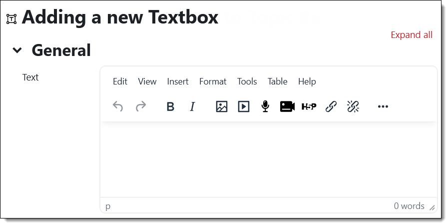 Screenshot of textbox