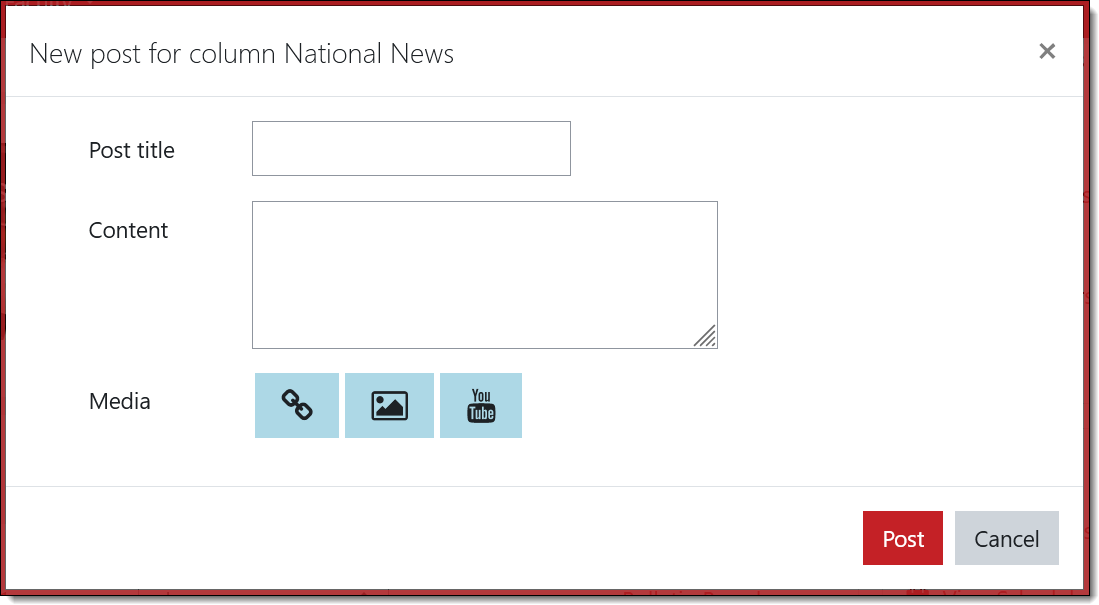 Add content interface for board entry