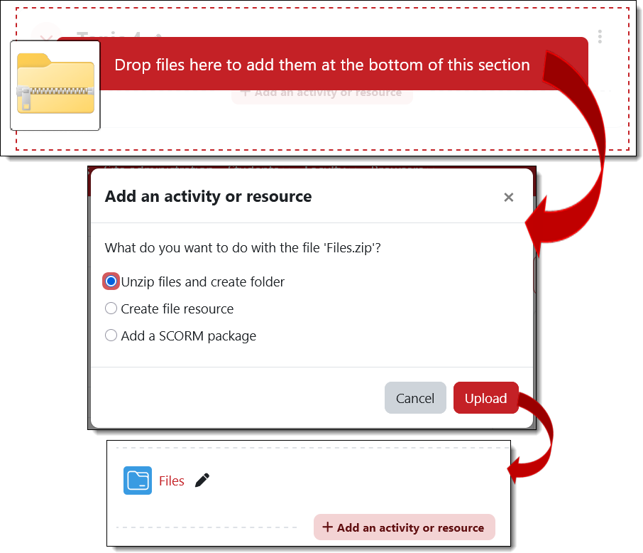 Screenshot illustrating steps outlined above