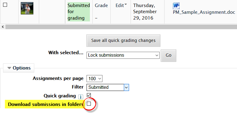 Screenshot of download folder
