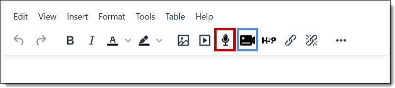 Screenshot of TinyMCE toolbar