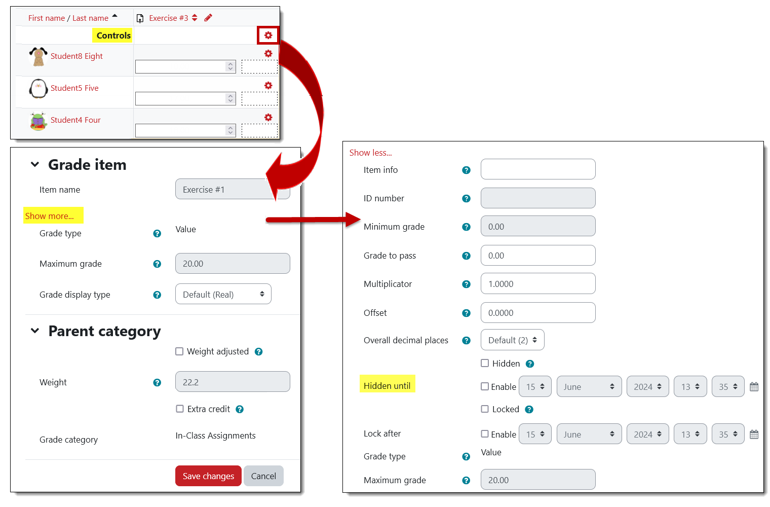 Screenshots of process