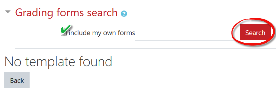 Screenshot of selecting own templates